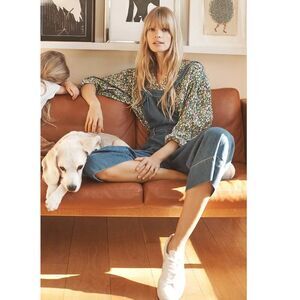 Maeve Anthropologie Ashleigh Puff Sleeved Button Down Blouse Floral Women's S